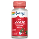 SOLARAY Pure CoQ-10 200 mg | Hälsosam hjärtfunktion och cellulär energistöd | Förbättrad med Herb Blend | 30 VegCaps