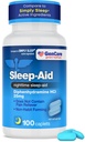 GenCare - Sleep Aid Diphenhydramine HCL 25mg Blue Caps (100 Caplets) - Non Habit Forming Nighttime Sleeping Pills för vuxna att somna snabbare och sova djupare genom natten - Sömnhjälpmedel