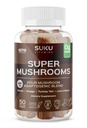 SUKU Vitaminer - Super Mushroom -Reishi Chaga, Turkiet Tail & Lions Mane Blend Gummies för immunitet - Lätt att tugga - Non GMO, Gluten Sugar Free - Espresso Decaffeinated Flavored Gummy Vitamins, 50 Count