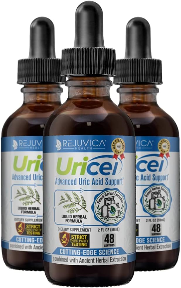 Uricel - Avancerad Uric Acid Support & Cleanse Supplement - Liquid Delivery för bättre absorption - Tart Cherry, Chanca Piedra, Celery Seed, Turmeric & More!