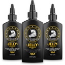 Bossman Jelly Beard Oil för Män - 3 Pack (12 oz i Total, Gold Scent) - Softens, Moisturizes & Conditions med naturliga ingredienser