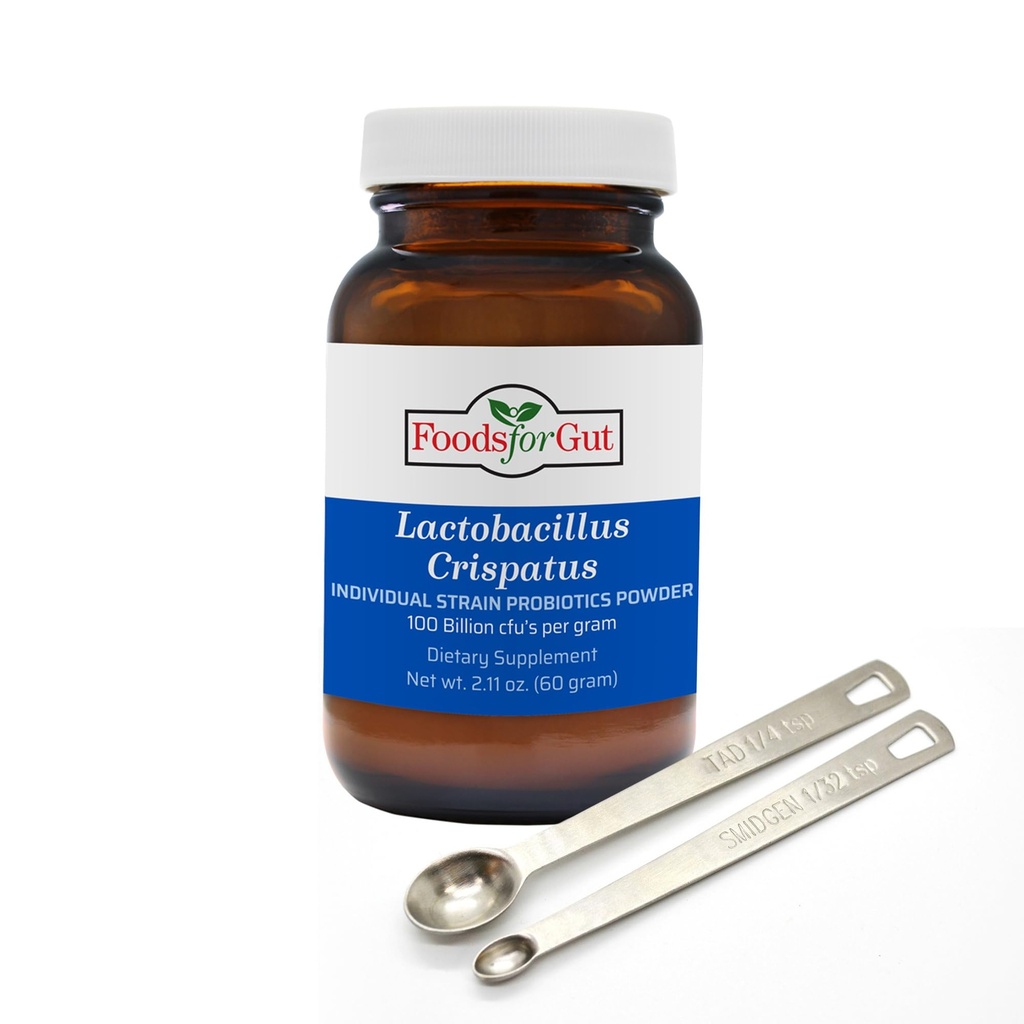Livsmedel för Gut Lactobacillus Crispatus Probiotic Powder 100 miljarder cfu | Inga tillsatser | Digestive & Immune Support | Hög styrka | L. Crispatus | 60 Grams (2.11 Oz)
