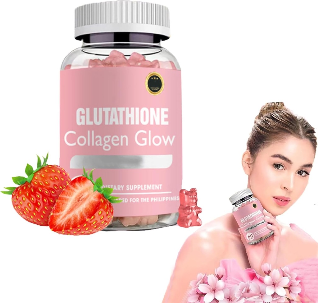 DYALE Glutathione Collagen Glow Gummies,Glutathione Collagen Glow Gummies for Dark Spot,60/120 Pcs Glutathione Collagen Gummies for Women,Korean Collagen Gummies for Dark Spot (1pc)