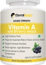 Eterna.l-Health Vitamin A (Double Strength) med Bilberry Extracts och Retinyl Palmitate Extracts- High Potency Form - Stöder Hälsosam Vision & immunsystem och Hälsosam Tillväxt - 90 Veg Capsules