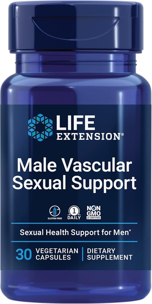 Livslängd Male Vascular Sexual Support, Black Ginger, Kaempferia parviflora, manlig sexuell hälsa, sexuell funktion, glutenfri, icke-GMO, 1-Daily, 30 vegetariska kapslar