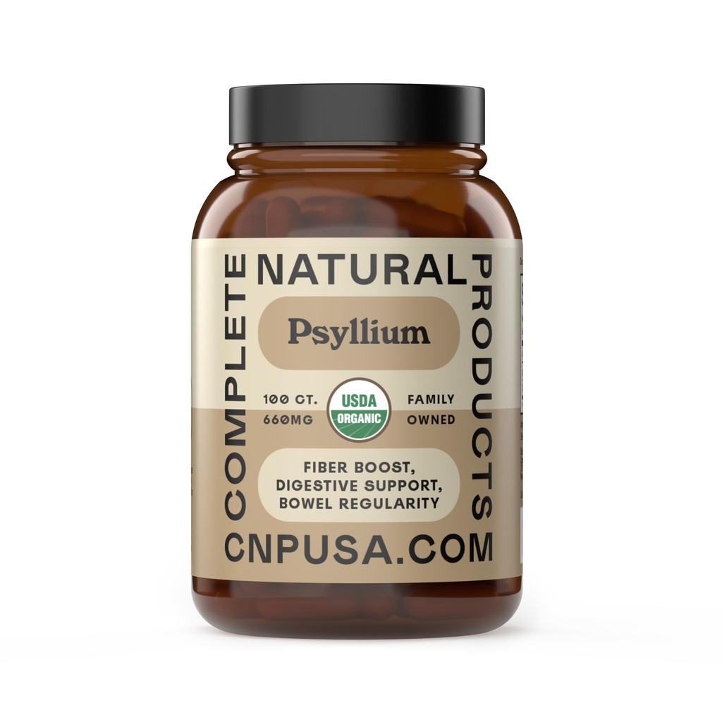 Organic Psyllium Husk Capsules 660mg - Fiber Caps Supplement, Psyllium Capsules for Digestive Regularity, Colon Cleanse Support, Unflavored Whole Fiber Powder Pills, Vegetarian Gluten Free Daily Aid