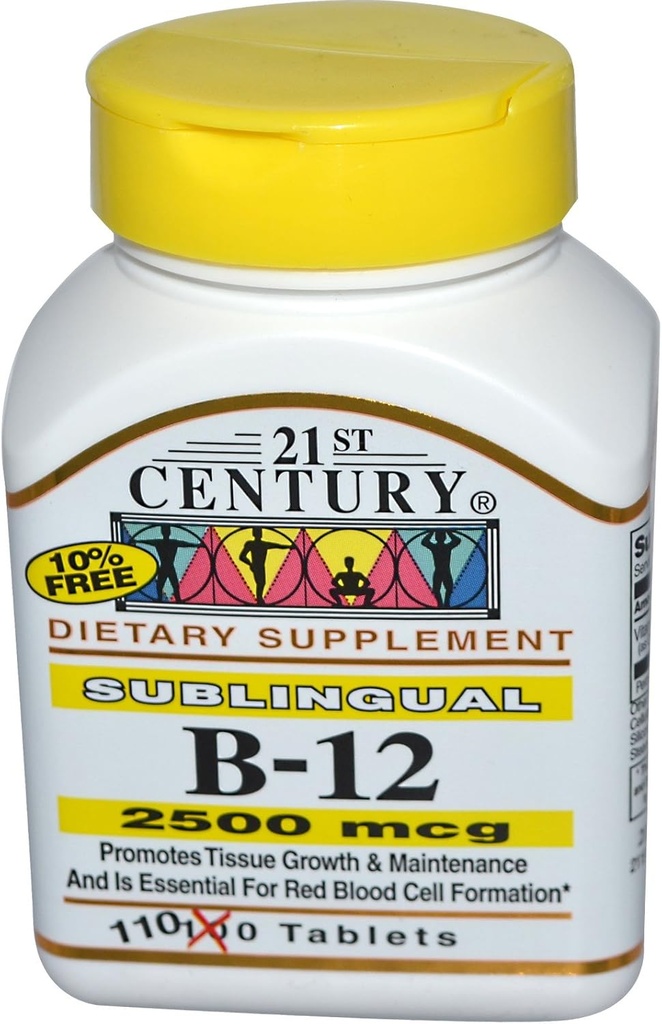 21st Century, B-12, 2500 mcg, 110 tabletter - 2pc