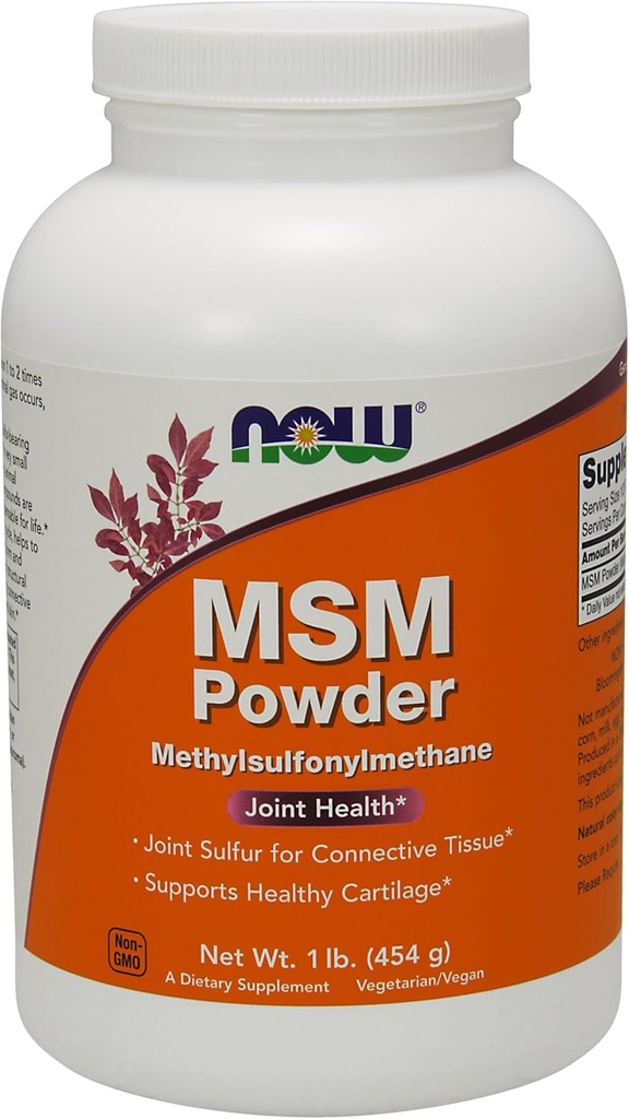 Nu livsmedel: M.S.M Joint Sulfur Powder, 1 lb