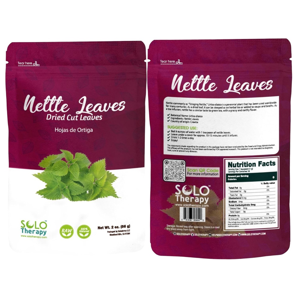 Nettle Leaf c/s 2 uns, Nettle Leaf Tea, Återförsäljbar väska, Stinging Leaf, Nettle Leaf Herb