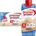 Premier Protein Shake, Vanilla, 30g Protein, 11 fl oz, Pack 12 (Packaging May Vary)