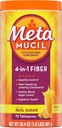Metamucil 4-i-1 Psyllium Husk Fiber Supplement, Real Sugar, 72 matskedar, Orange smaksatt, Daily Fiber Powder för Digestive Health, gjord med växtbaserad Psyllium Husk Fiber