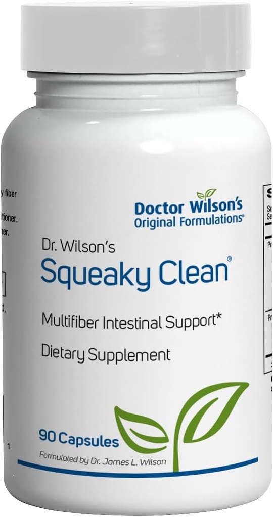 Dr Wilson's Squeaky Clean Gut och Digestive Health med fiber, probiotika, enzymer och mer 90 kapslar