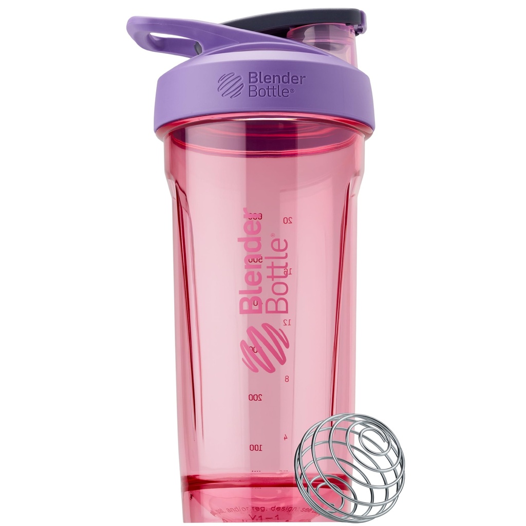 BlenderBottle Sport Shaker Bottle med Wire Whisk, 28-Ounce, Purple - Protein Shakes & Hydration för idrottare & Fitness Entusiaster, Easy Mixing, Durable & Lightweight, Lockable Lid