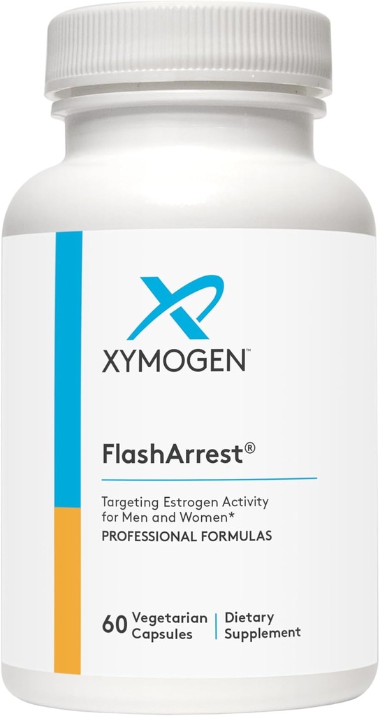 XYMOGEN FlashArrest - Targets Östrogenaktivitet för båda män + kvinnor - Hops Extract + Norway Spruce Extract - Hjälper till att lindra normala menopausala symtom som heta blinkar (60 kapslar)