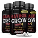 Rättfärdiga laboratorier (3 Pack Savage Grow Max 1600MG Advanced Men's Heath Formel180 kapslar
