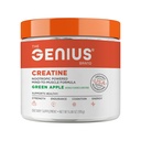 Genius Micronized Creatine Monohydrate Powder, Post Workout Supplement, Green Apple - 100% naturligt smaksatt och sötad - stöder muskelbyggnad, cellulär energi och kognitiv funktion - 195 g