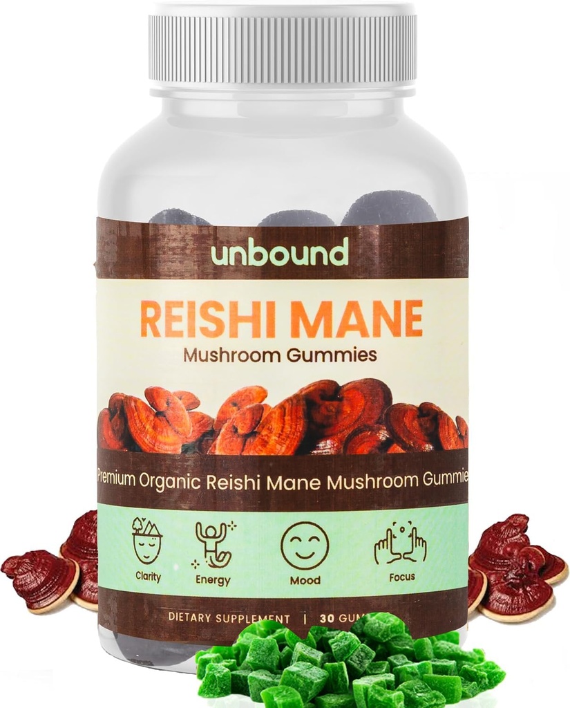 Unbound Reishi Mushroom Gummies. Tillägg för immunstöd - 60 Gummies