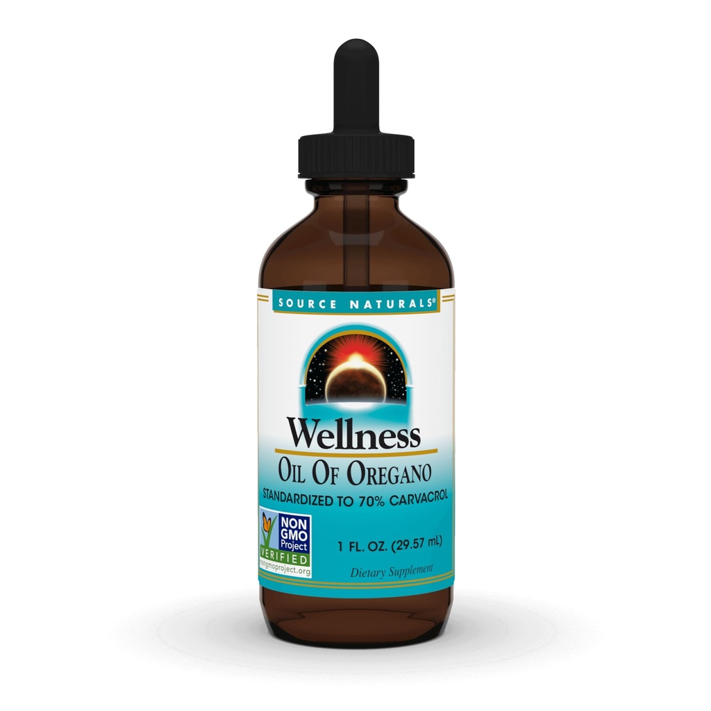 Källa Naturals Wellness Oil of Oregano, Standardiserad till 70% Carvacrol * - 1 Fluid oz