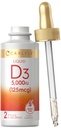 Carlyle Liquid Vitamin D3 | 5000 IE (125 mcg) | 2 oz | Vegetarisk, icke-GMO och Gluten fri tillägg | Vitamin D flytande droppar för vuxna