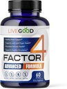 LIVEGOODTM Factor 4, Omega 3 Fish Oil med EPA & DHA, CoQ10 och Turmeric, Advanced Q10 Coenzyme & CoQ10 Supplements, DHA Supplements for Heart, Joint & Immune Support, Made in USA, 60 Count,