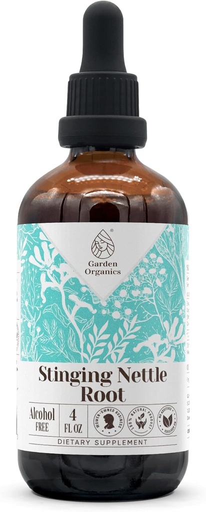 Stinginging Nettle Root Alcohol-Free Natural Tincture Extract, Immune System Booster, flytande droppar gjorda av 100% (4 fl oz)
