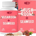 Sublingual Mushroom Complex, 18-i-1 Mushroom Supplement, Lions Mane, Reishi, Turkiet Tail & More - Hjärntillskott för minne och fokus, minnestillskott, energi, humör, immunitet, 60 tabletter