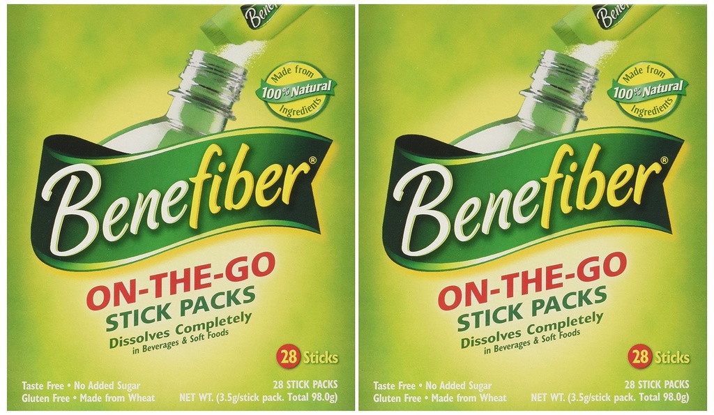 Benefiber Stick Pack Fiber Supplement, smakfri, löser helt 28-4g (0,14oz) 2PACK TOTAL 56 STICKS