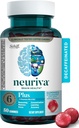 NEURIVA Plus Brain Supplements for Memory and Focus, Clinically Tested Nootropics Neurofactor and Phosphatidylserine with Vitamin B12, Vitamin B6, 50 Count Strawberry Gummies