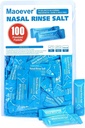 Neti Pot Salt Packets - 100 individuellt inslagna Saline Packets för Nasal Wash | Neti Pot Refill Kit| Effektiv Nasal Irrigation | Sinus Care | Nasal Cleansing Solution