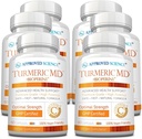 Godkänd Science Turmeric MD - med BioPerine & 95% Standardiserade gurkmeja Curcuminoids - 360 kapslar (6 månaders leverans)