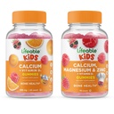 Livlig kalcium med vitamin D Kids + Calcium Magnesium & Zink Kids, Gummies Bundle - Great Tasting, Vitamin Supplement, Gluten Free, GMO Free, Chewable Gummy
