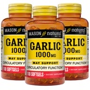 MASON NATURAL Garlic Oil 1000 mg, 300, Dag Supply Softgels, Stöder Normal Circulatory Function, 3 Pack
