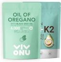Olja av Oregano kapslar och vitamin D3 10000 iu Plus K2 (MK-7) 200 mcg, 300 kokosolja Softgels