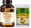 Gurkmeja Curcumin kapslar och Trumeric Golden Milk