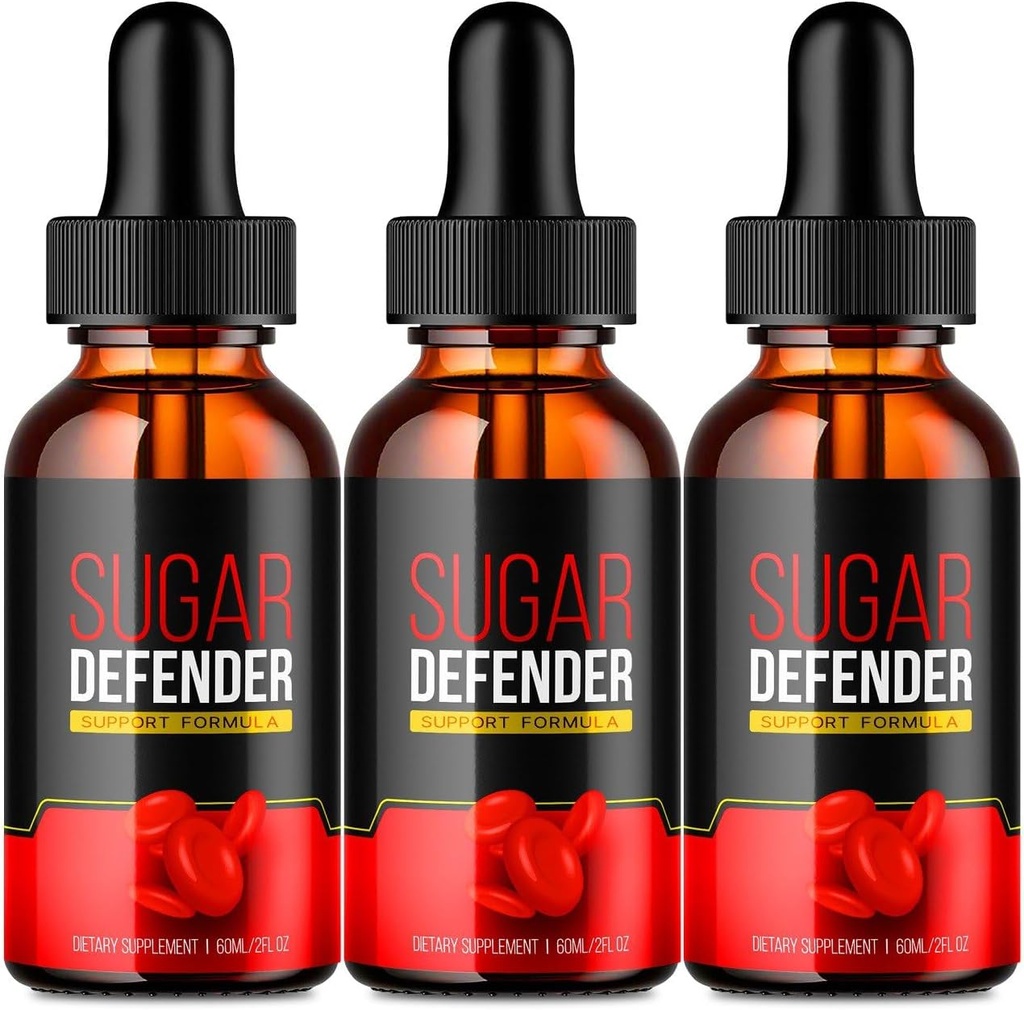 VIVE MD Sugar Defender Drops - Officiell Formel - Sugar Defender 24, Sugar Defender Liquid, Maximum Strength Sugar Defender Supplement med Hawthorn Berry Organic, Sugar Defender Reviews (3 Pack)