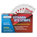 Vitamin B12 Strips 30 Pack | Easy Oral Dissolvable Mint Flavored Strips | 1500 mcg Strips | VIT B12 löses enligt tunga | Methylcobalamin B-12 Vitamin Formel | Vegan Friendly & Gluten Free