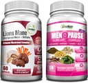 GreeNatr Energy Boost Plus Menopause Support Bundle: Vår Mushroom Supplement ger en naturlig energiökning, främjar hållbar Vitalitet + Herbal Menopause Komplex för Hot Flashes, nattsvett