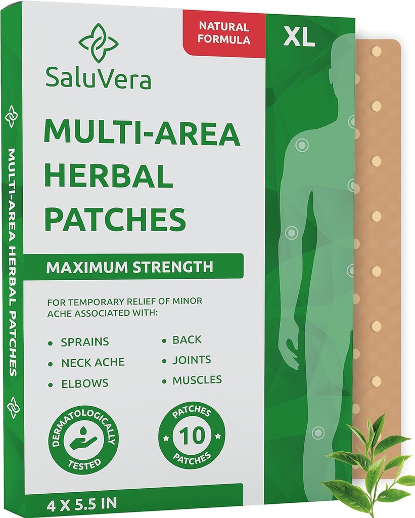 Extra Stor Patch Maximal Styrka - Patch - Back Patches - Muskel och Joint Heat Patches - 10 Hot Patches (XL)