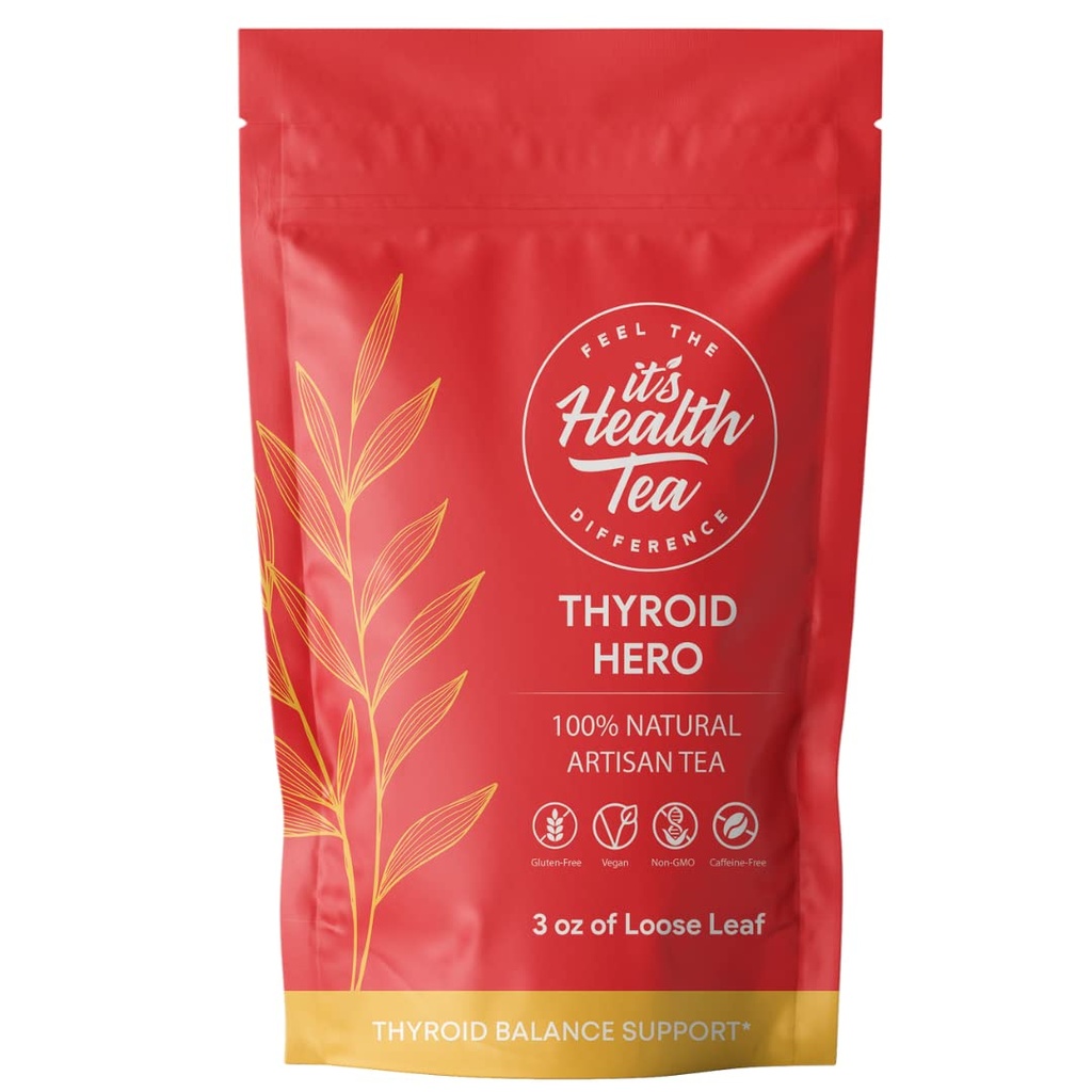 Thyroid Hero - Herbal Tea för sköldkörtelfunktion och balansstöd | 8 funktionella örter | Koffeinfri | 35 Teväskor ingår *
