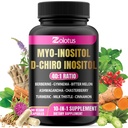 Zolotus Myo-Inositol & D-Chiro Inositol Ideal Ratio Inositol Supplement med Bitter Melon, Milk Thistle, Turmeric, Gymnema, Chasteberry, Ceylon Cinnamon, Ashwagandha, Berberine - 90 kapslar