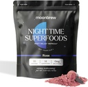 MoonBrew Magnesium Sleep Tea: Natural Melatonin-Free Sleep Aid | 14 Superfoods med Magnesium Glycinate & Adaptogens | Keto, Whole30 & Vegan | Njut av varmt eller kallt - 30 portioner