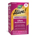 Naturens väg levande! Vitaminer för kvinnor 50 Plus, komplett multivitamin, hög styrka formel, med metylerad B12, glutenfri, 60 tabletter