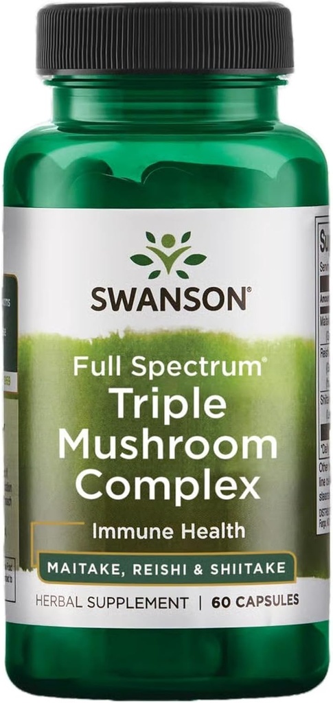 Swanson Full Spectrum Triple Mushroom Komplex 60 kapslar