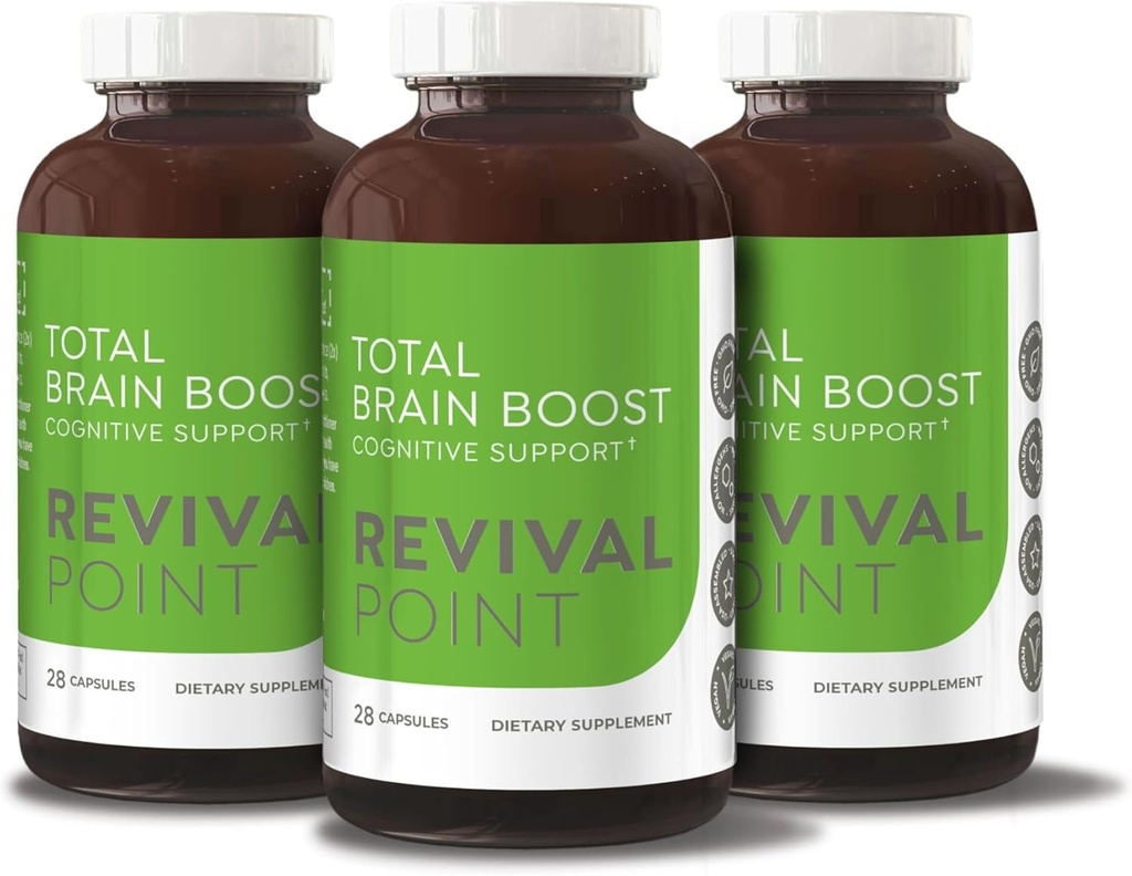 Total Brain Boost Supplement - 3 flaskor