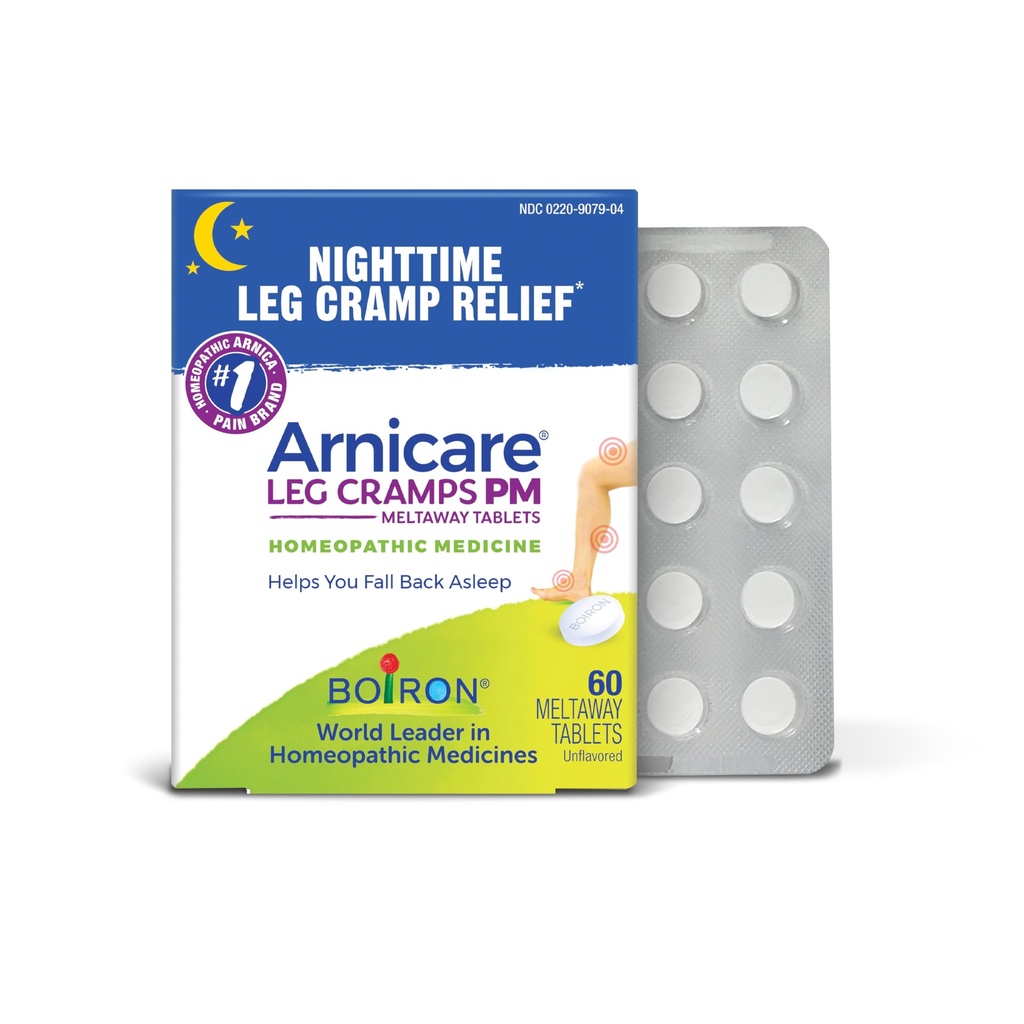 Boiron Arnicare Leg Cramps PM för Nighttime Relief från Cramping och Stiffness i fötter eller kalvar - 60 tabletter