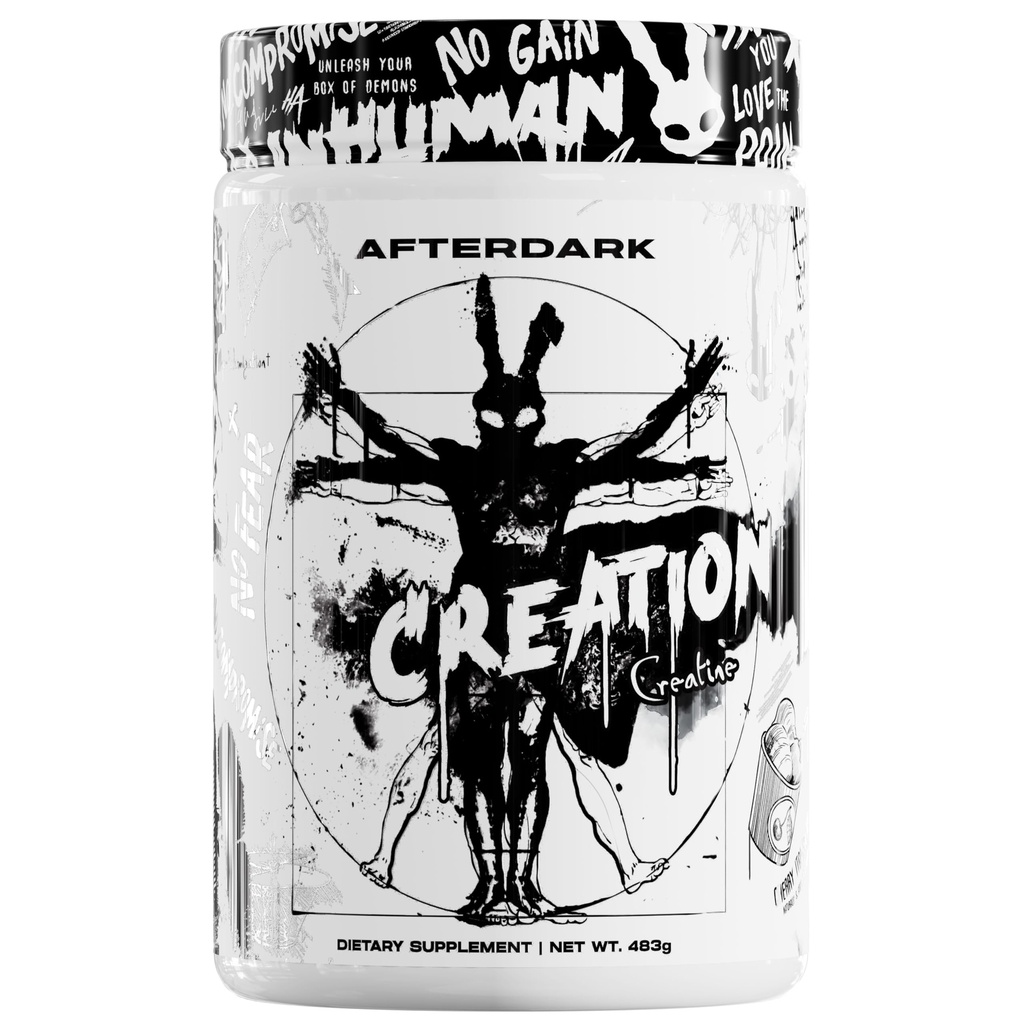 AfterDark Supplements Creation Creatine Monohydrate Powder, 10000mg Creatine Matrix Blend, främjar kraft, uthållighet och muskeltillväxt, GMP Certified, USA Made, 21 Servings, Cherry Italian Ice