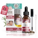 GuruNanda Natural Castor Oil Eyelash Enhance Serum med Rosemary Oil - Brush Applicator & 5 Pipettes, hjälper naturligt hår tillväxt för ögonbryn och skägg, 2 Fl Oz