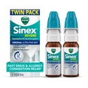Vicks Sinex SEVERE Allergy & Sinus Nasal Spray, Original Ultra Fine Mist, Decongestant Medicine, Relief från Nasal Congestion på grund av Cold or Allergy, Sinus Pressure Relief, 265 Sprays x 2