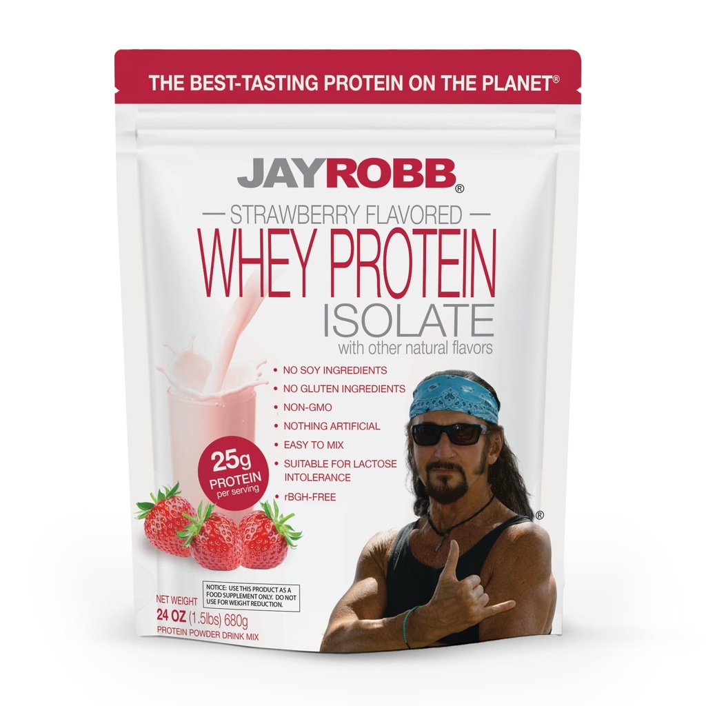 JAYROBB Whey Protein (1,5 pund, jordgubbar)