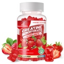 Kreatinmonohydrat Gummies Komplex för män och kvinnor -Avancerad Formel W/L-Taurin + Vitamin B12, Sugar Gratis Chewable Supplement,90 Strawberry Gummies